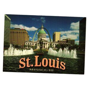 St Louis Missouri Postcard Gateway Arch Old Courthouse Smith Southwestern Finish